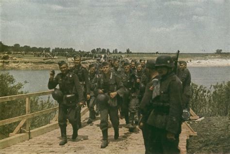 Army Soldiers On The March Through Russia German World War 2 Colour