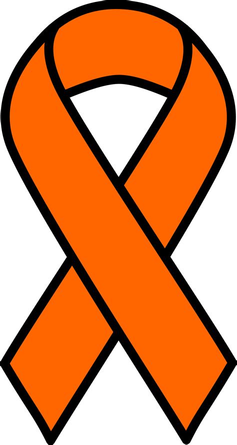 Clipart Orange Kidney Cancer And Leukemia Ribbon