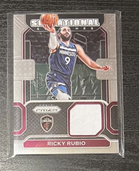 2021 2022 Prizm Sensational Swatches Ricky Rubio Cleveland Game Worn