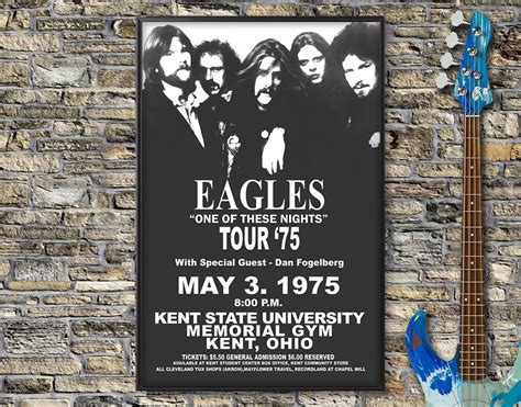 Eagles Concert Poster Kent Ohio Concert 1975 Concert Posters Kent