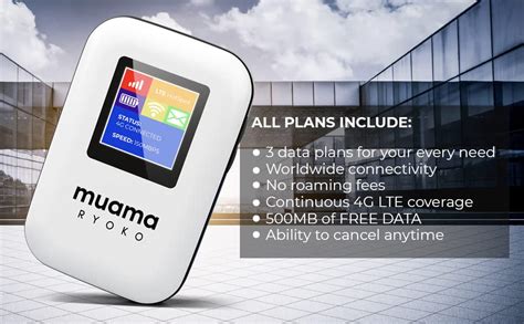 Ryoko Muama Mobile Wifi Portable Hotspot With 500mb Data 4g Lte Wifi
