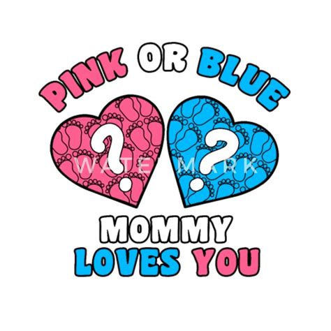 Pink Or Blue Mommy Loves You Gender Reveal Womens Premium T Shirt Spreadshirt