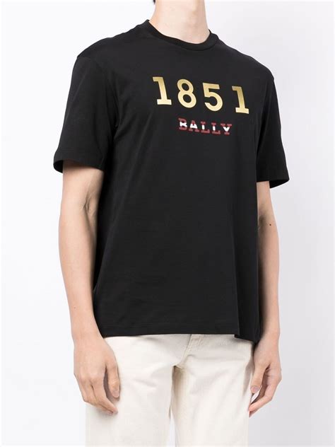 Bally Logo Print T Shirt Farfetch