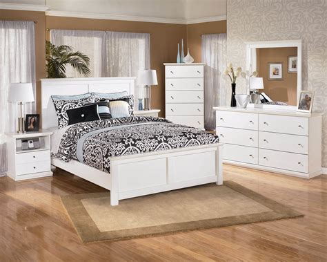 Bedroom sets often have a more sophisticated style than a lot of children's furniture, while still being made of sturdy, nontoxic materials; Ashley Bostwick Shoals White Bedroom Set | Kids' Bedroom Sets