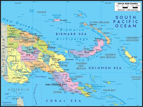 Map Of Papua New Guinea Detailed Map Of Papua New Guinea Melanesia