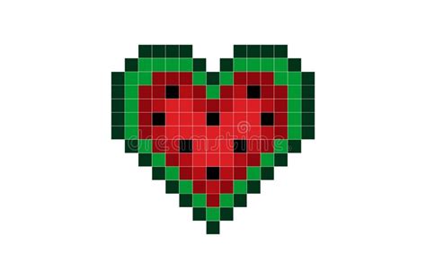 Whale pixel art brik pixel art designs pixel art templates. Coeur De Pixel De Couleur D'arc-en-ciel Illustration de ...