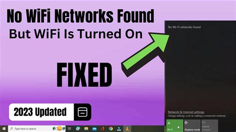 Fix No Wifi Networks Found But Wifi Is Turned On Windows 1011 2024