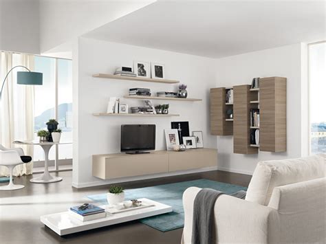 inspirasi ruang keluarga modern  unit dinding penyimpanan jadi tau