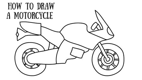 How To Draw A Motorcycle Easy Step By Step For Kids Youtube