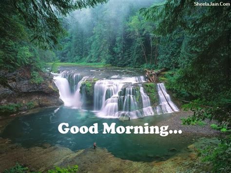 Good Morning Waterfall Scenary