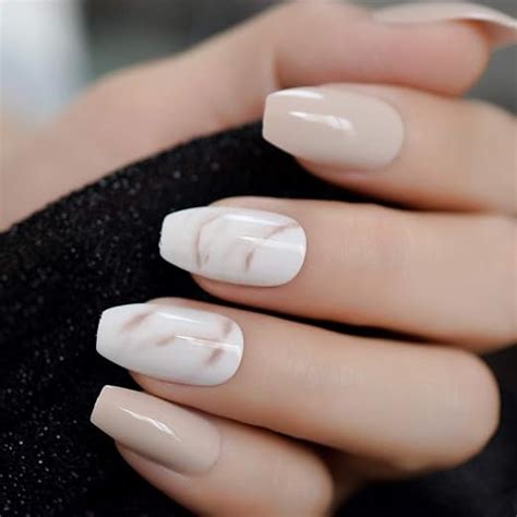 Trendy And Attractive Marble Coffin Nails Design Coffin Nails Hot Sex Picture