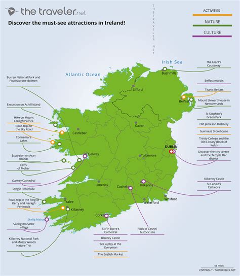 Places To Visit Ireland Tourist Maps And Must See Attractions