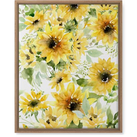 Sunflowers Watercolor Yellow Wall Art Shutterfly