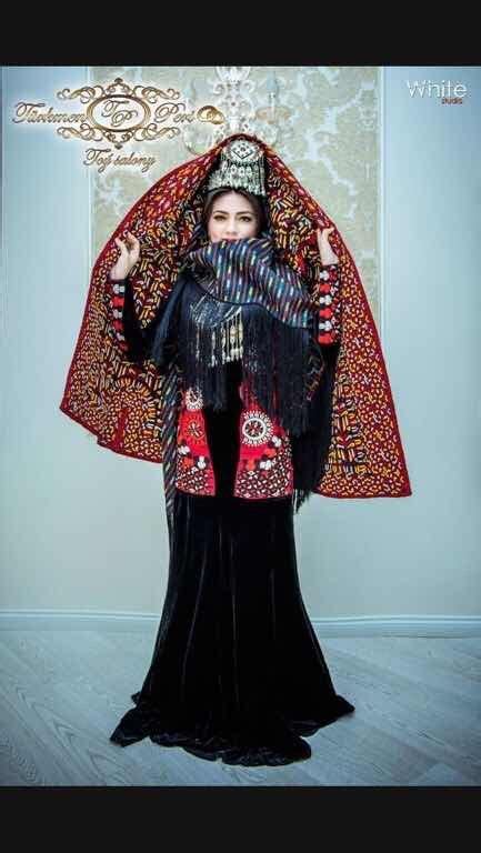 National Dress Of Turkmen Bride Turkmenistan Kimono Top Costumes