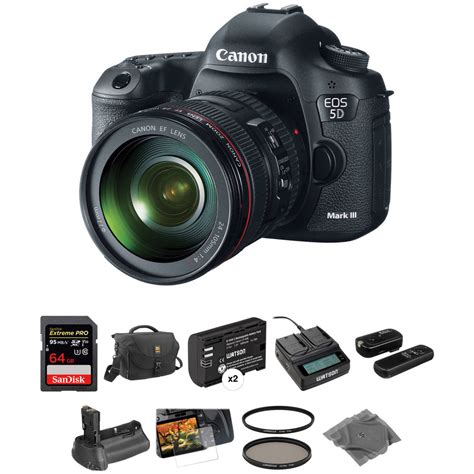 Canon Eos 5d Mark Iii Dslr Camera With 24 105mm F4l Lens Bandh
