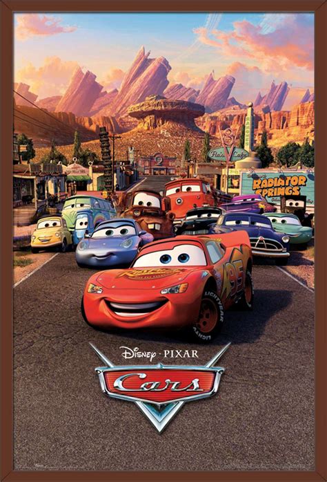 Disney Pixar Cars One Sheet Wall Poster 22375 X 34 Framed