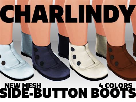 Charlindy Vintage Toddler Side Button Boots By Charredsky At Tsr Sims