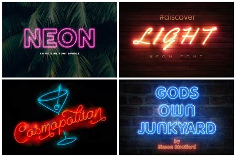 Timeless Neon Fonts To Electrify Your Designs Lettering Vintage My