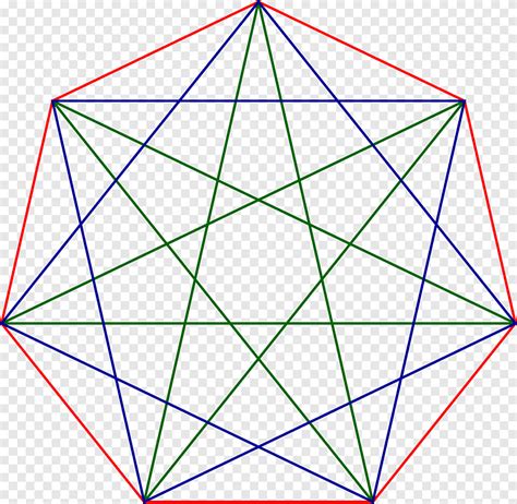 Heptagrama Heptágono Polígono Regular Estrella Polígono Diverso