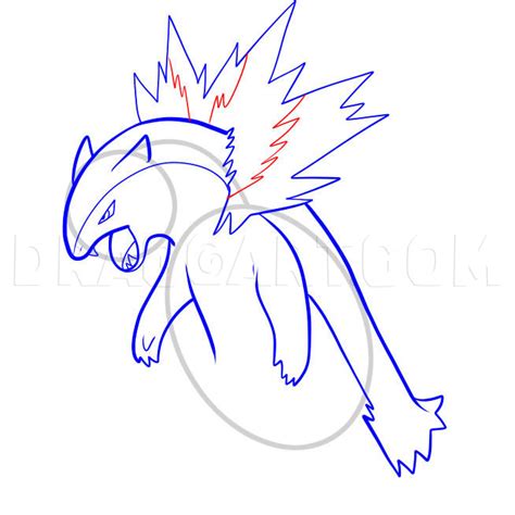 How To Draw Typhlosion Pokemon Step By Step Drawing Guide By Dawn