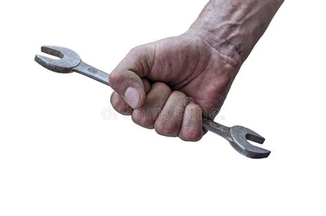 Mechanic Hand Hold Spanner Tool In Hand Stock Photo Image Of Spanner