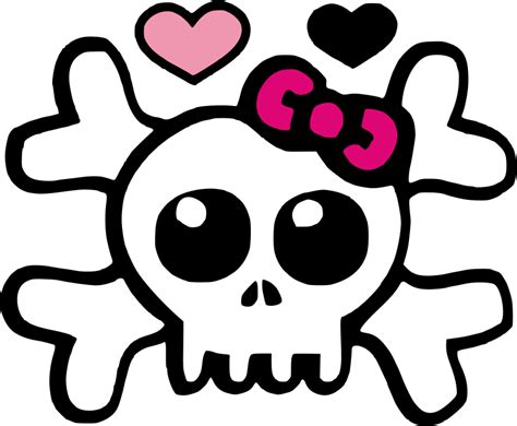 Emo Skull And Heart Openclipart