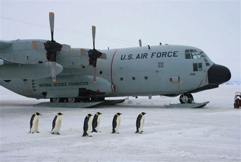 Snow Plane Us Air Force Cargo Plane With Snow Skids Visit The