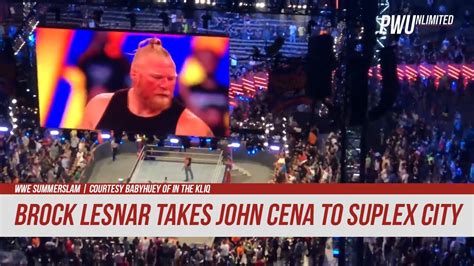 Watch Brock Lesnar Takes John Cena To Suplex City After Summerslam