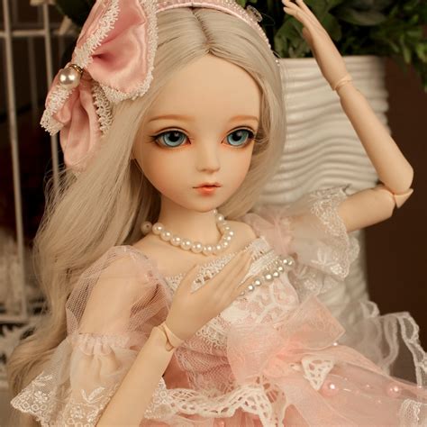 Pink Princess Bjd Doll Handmade Bride Beautiful Clothes 60cm Resin