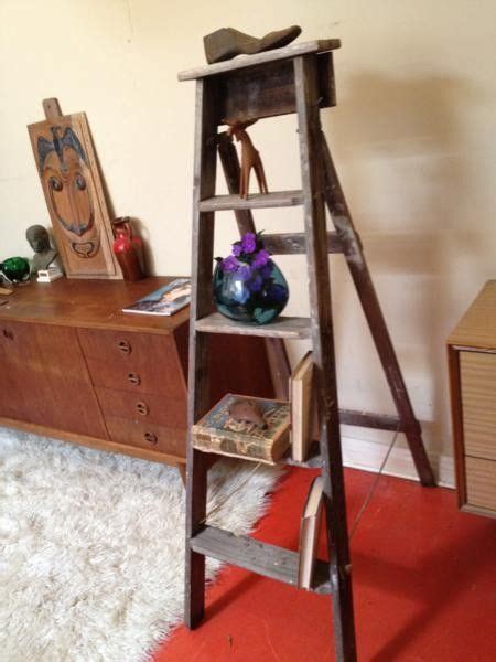 Vintage Step Ladder Shelves Gezegen Lersavasi