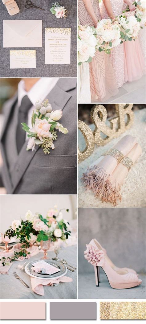 Five Beautiful Foil Invitations Inspired Wedding Color Ideas Wedding