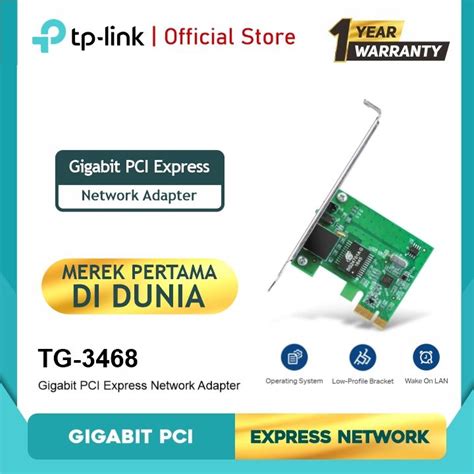 Tp Link Lan Card Tg 3468 Gigabit Pci Express Network Adapter Lazada