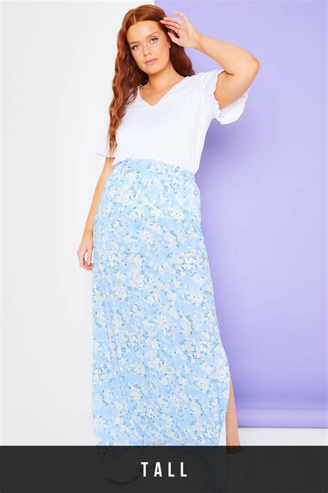 Tall Stacey Solomon Blue Floral Maxi Skirt In The Style Australia