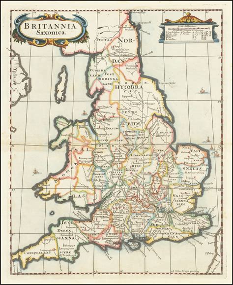Britannia Saxonica Barry Lawrence Ruderman Antique Maps Inc