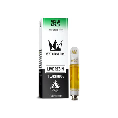 Green Crack Live Resin Cartridge 1g West Coast Cure Proper