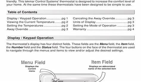 tekmar Thermostat 508 , 509 User manual | Manualzz