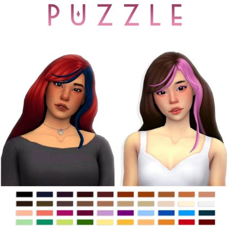 Puzzle Hair At Simandy Sims 4 Updates