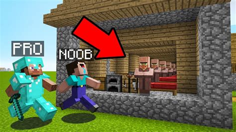 Noob And Pro Found An Infinite Villagers House In Minecraft Battle