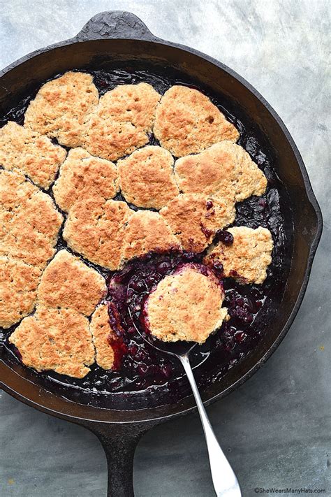 How to fold biscuit dough. Blueberry Cobbler Recipe with Biscuit Topping | She Wears ...