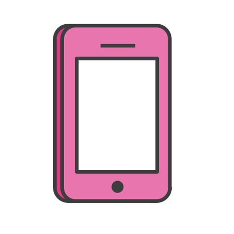 Iphone Mobile Phone Pink Screen Smartphone Touch Icon