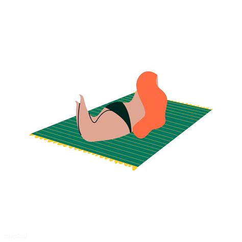 Download Free Vector Of Isolated Woman Sunbathing In A Bikini By Peera About Sexy Bikini
