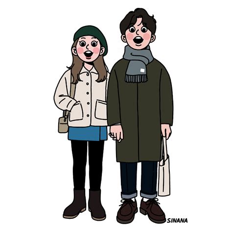 Image shared by ana fernandes. #17_눈땡글 커플 | Mysite | Character illustration, Cute couple art, Cute illustration
