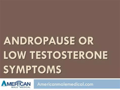 Ppt Low Testosterone Symptoms Powerpoint