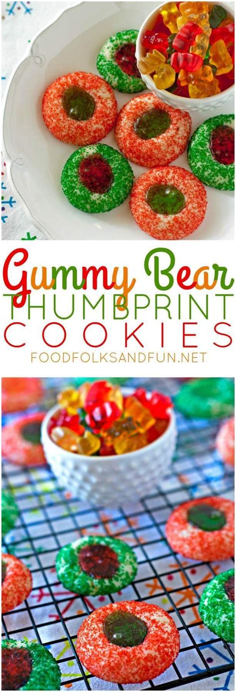 These Gummy Bear Thumbprint Cookies Help Spread Holiday Cheer With