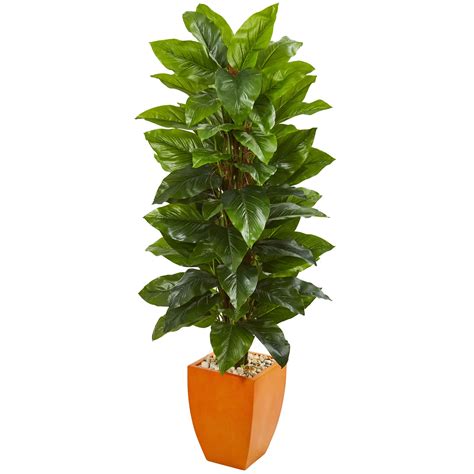 Nearly Natural 55 Ft Large Leaf Philodendron Artificial Plant In