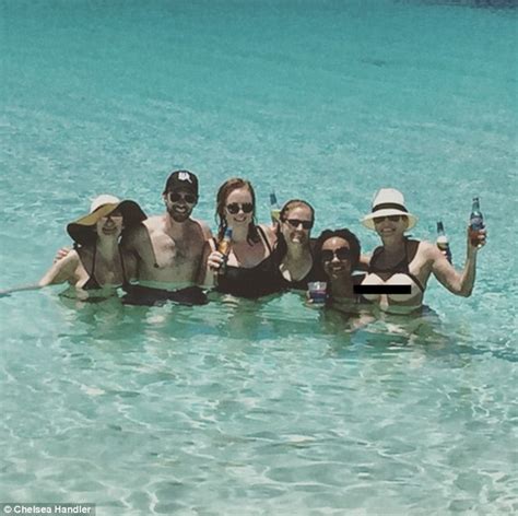 Chelsea Handler N In The Bahamas With Josh Wolf In Blue Bikini Daily Mail Online
