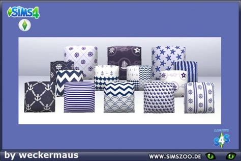 Blackys Sims 4 Zoo Sea Breeze Cushion By Weckermaus • Sims 4 Downloads