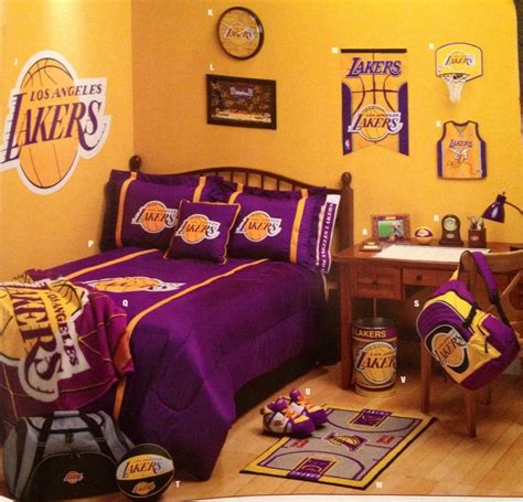 Another Idea For A Laker Fans Room Basketball Bedroom Basketball