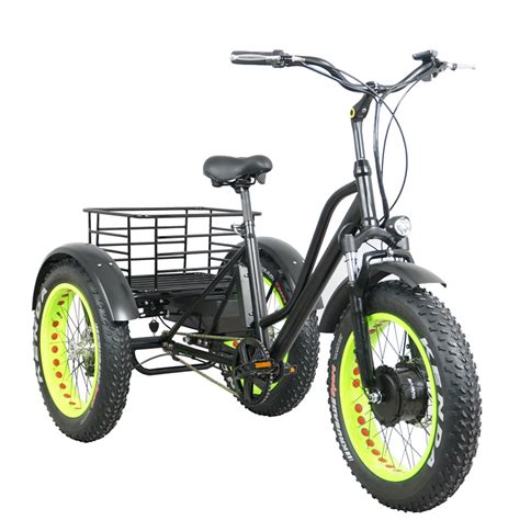 Electric Tricycle 20 Inch Fat Tire 3 Wheel Ebikes 48v 500w Tricycle