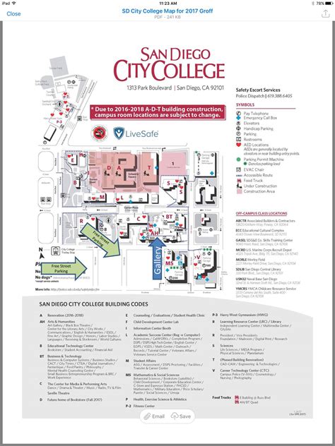 San Diego City College Campus Map Map Of Stoney Lake
